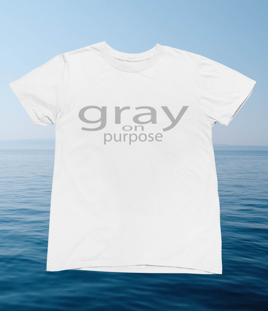 Gray OP Classic Fit White Tshirt