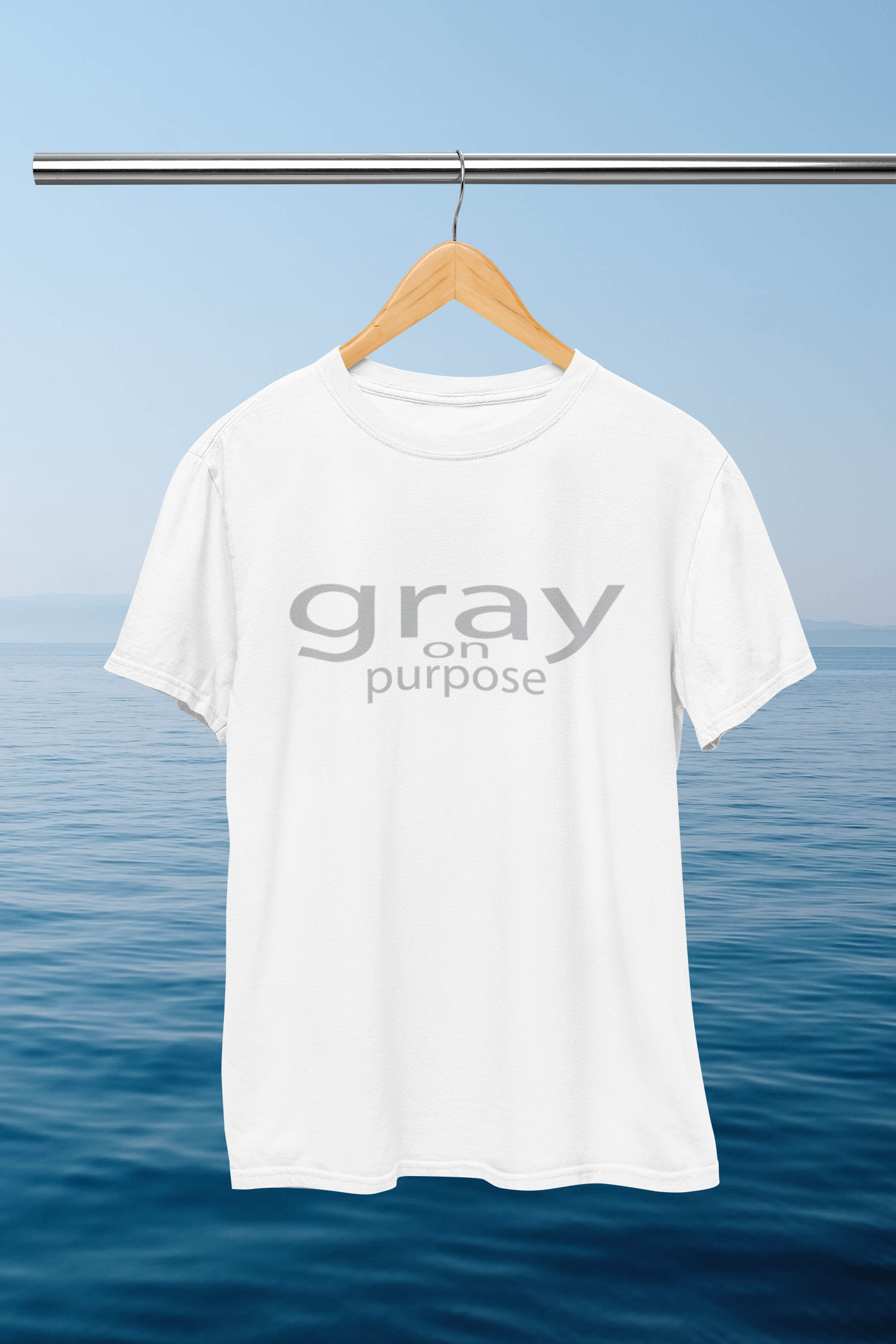 Gray OP Classic Fit White Tshirt